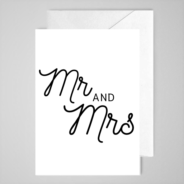 Mr & Mrs - Greeting Card