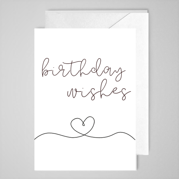 Birthday Wishes (heart) - Greeting Card
