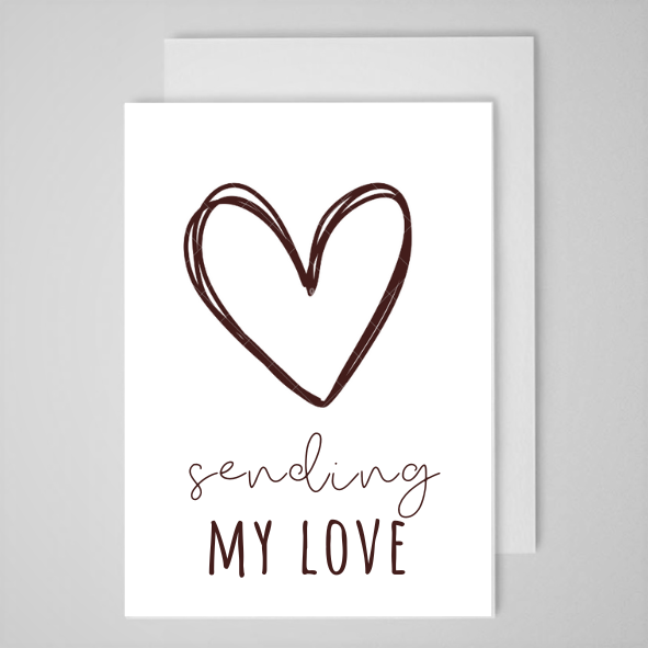 Sending Good Vibes (heart) - Greeting Card