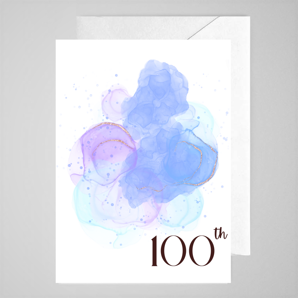 100th (purple WC) - Greeting Card