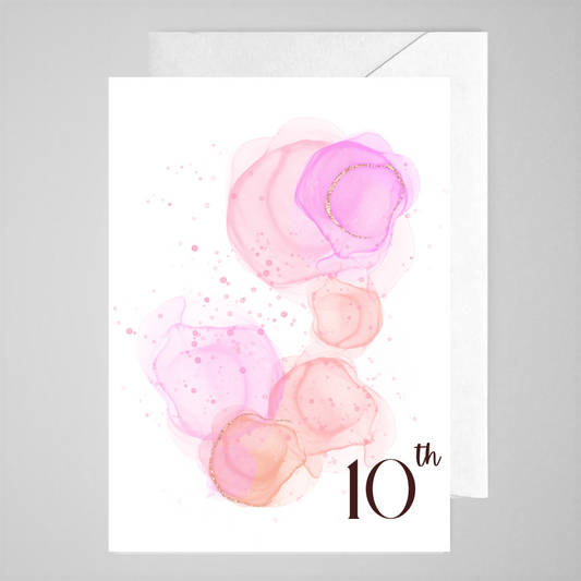 10th (pink WC) - Greeting Card