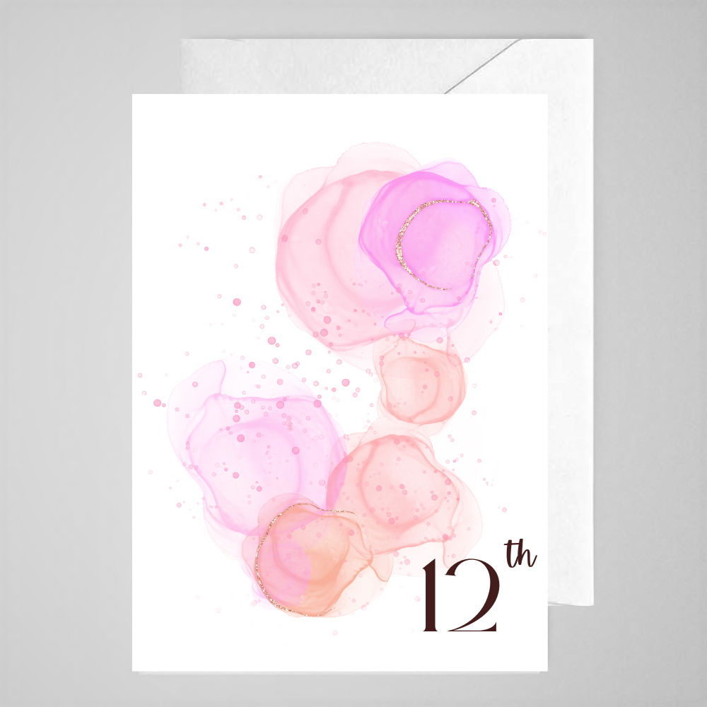 12th (pink WC) - Greeting Card