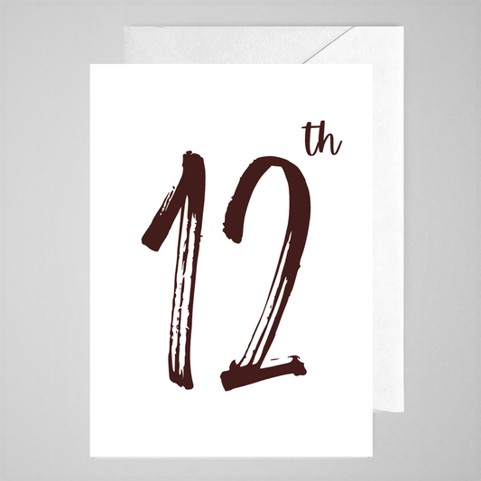 12th (B&W) - Greeting Card