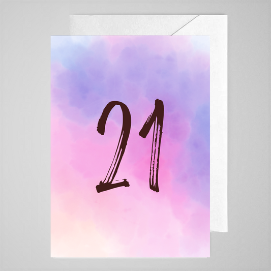 21 (WC) - Greeting Card