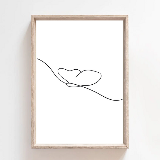 Butterfly Line Drawing (line) - Print