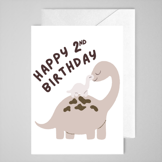 Happy Second (2nd) Birthday - Greeting Card