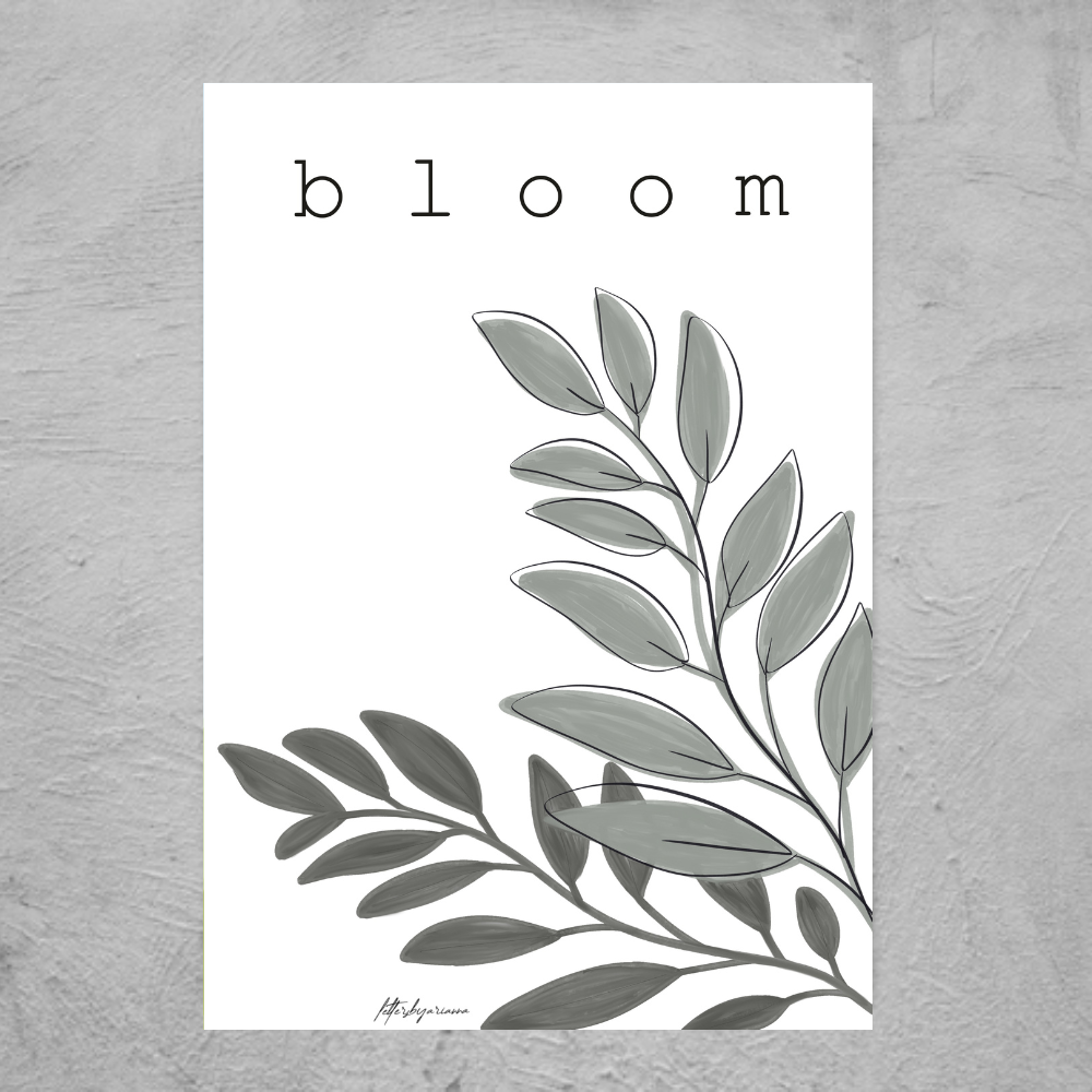 Bloom w/Leaves - Print