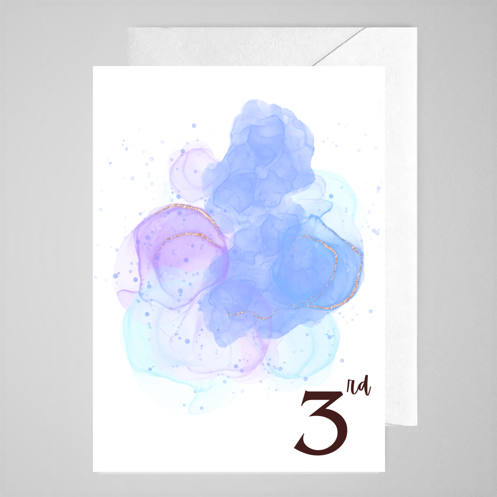 3rd (purple WC) - Greeting Card