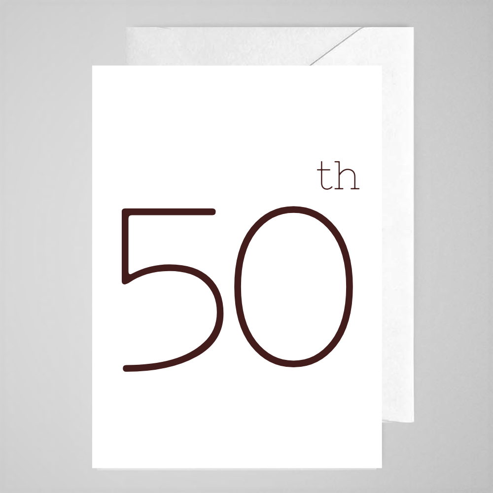 50th (B&W) - Greeting Card