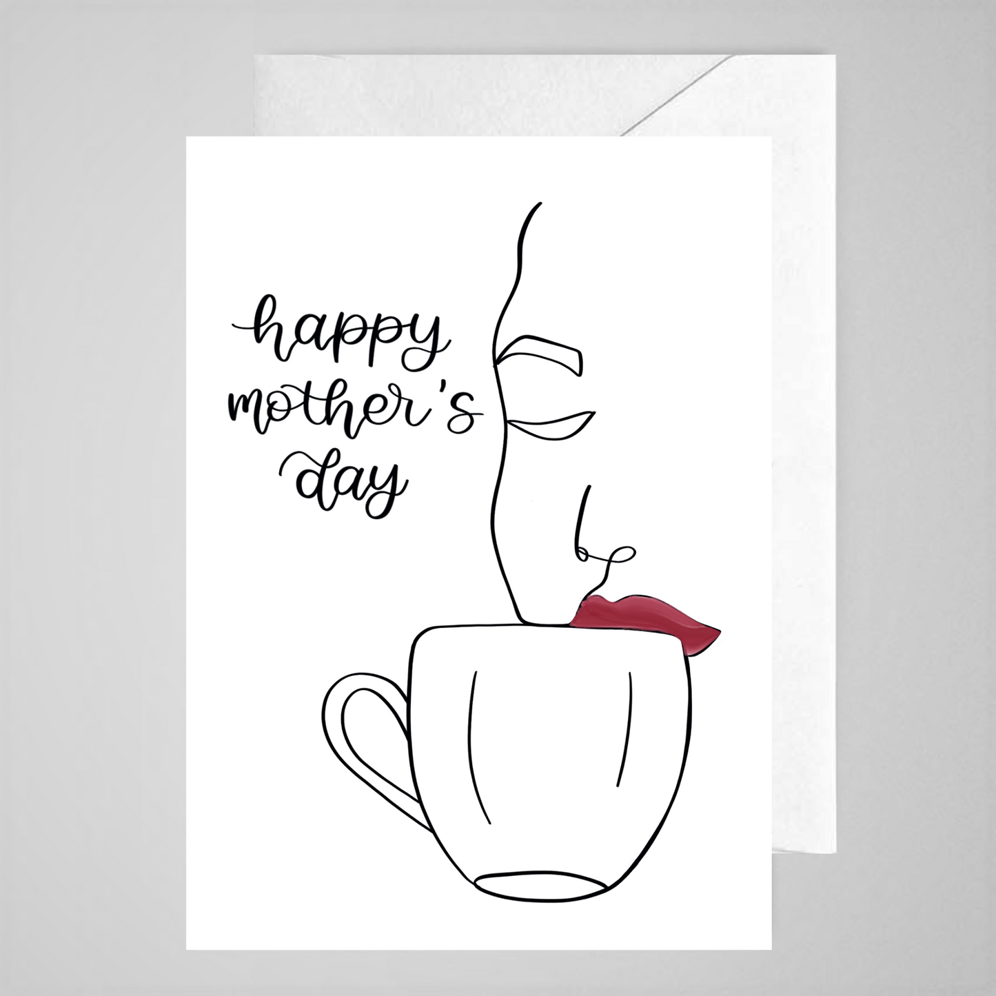 Happy Mother's Day (line drawing) - Greeting Card
