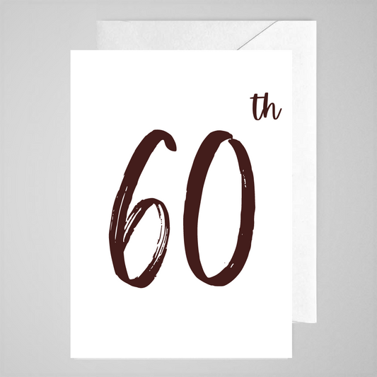 60th (B&W) - Greeting Card