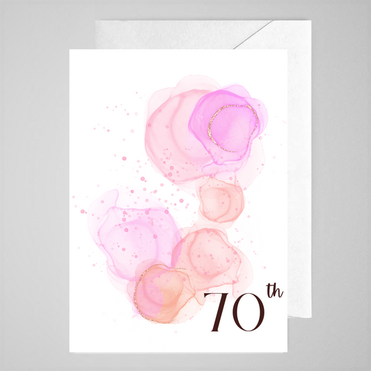 70th (pink WC) - Greeting Card