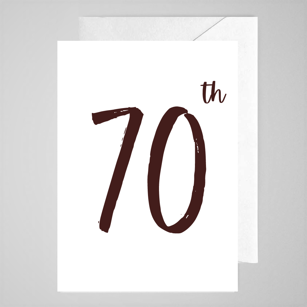 70th (B&W) - Greeting Card