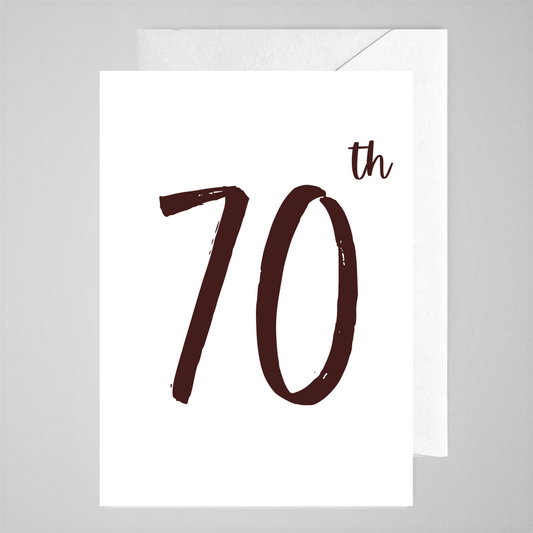 70th (B&W) - Greeting Card