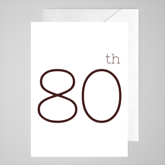 80th B&W- Greeting Card