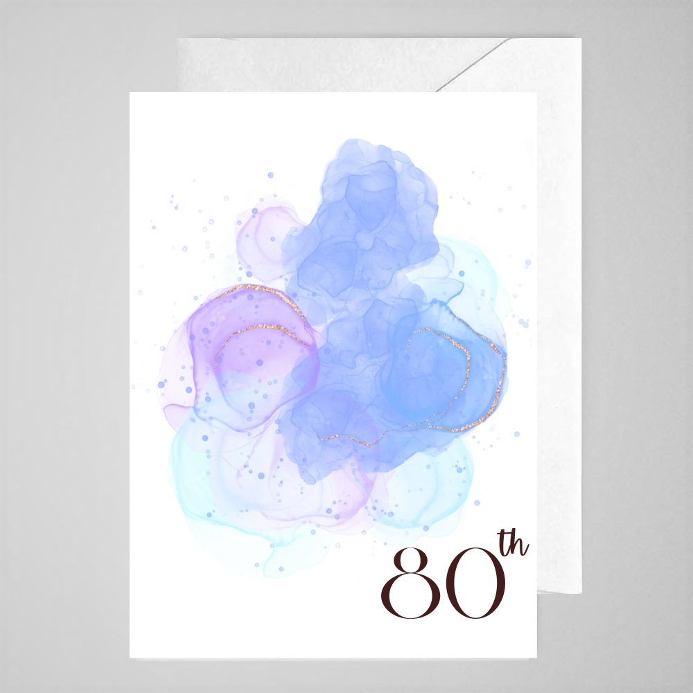 80th (purple WC) - Greeting Card