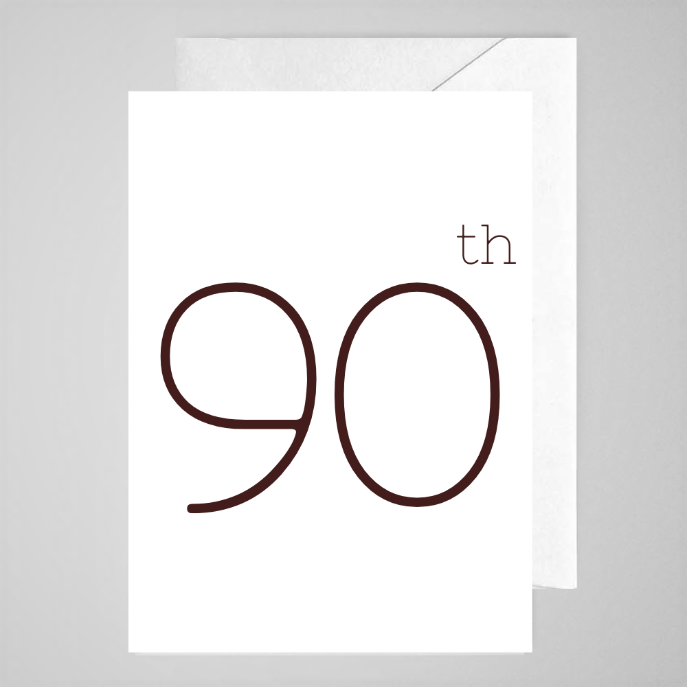 90th (B&W) - Greeting Card