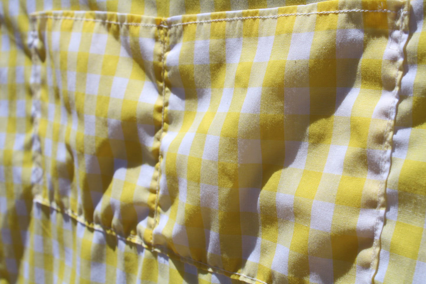 Hand-Sewn Apron - (Yellow Gingham)
