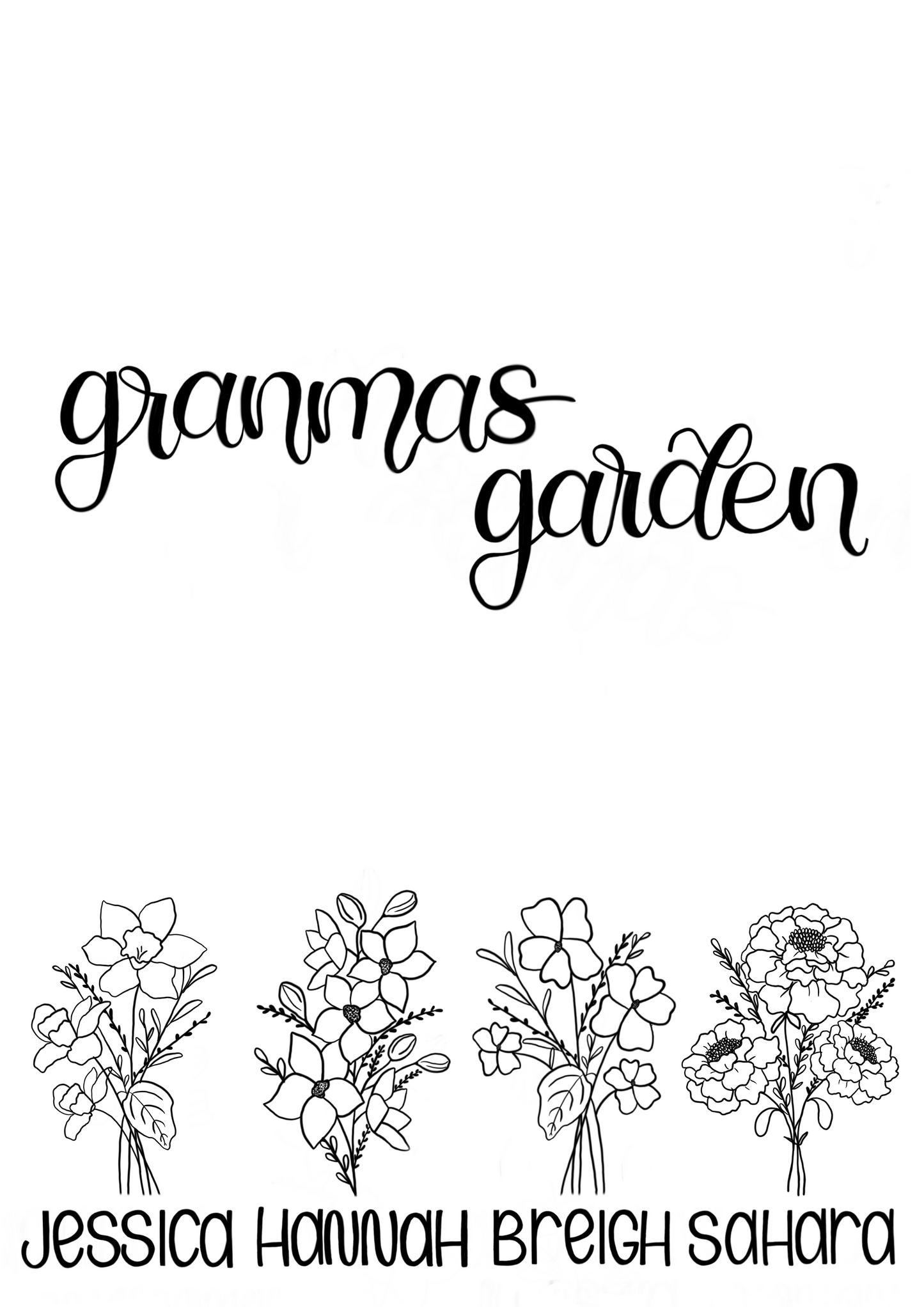 Grandma Garden (customisable) - Chopping Board