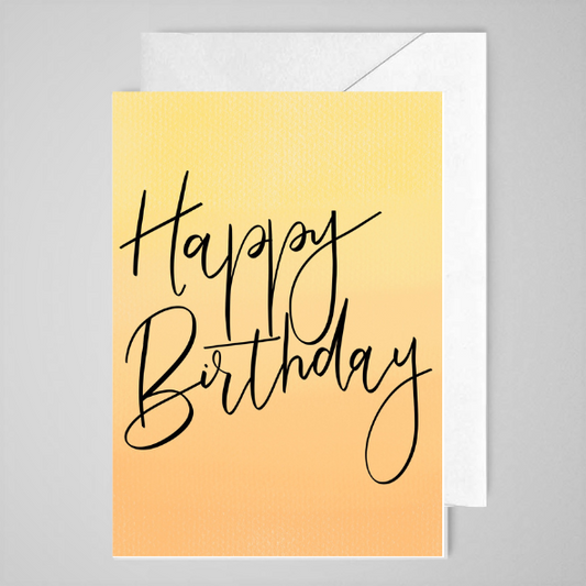 Happy Birthday (OY swirl) - Greeting Card