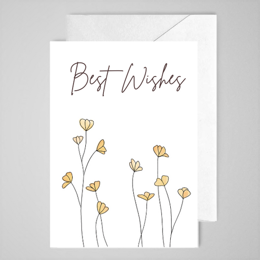 Best Wishes (flower) - Greeting Card