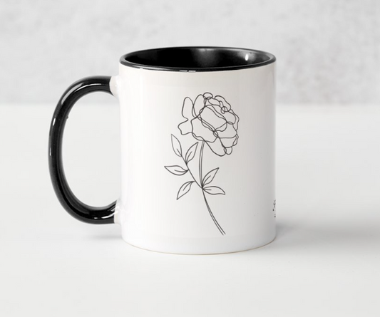 Rose (black inside) - Mug