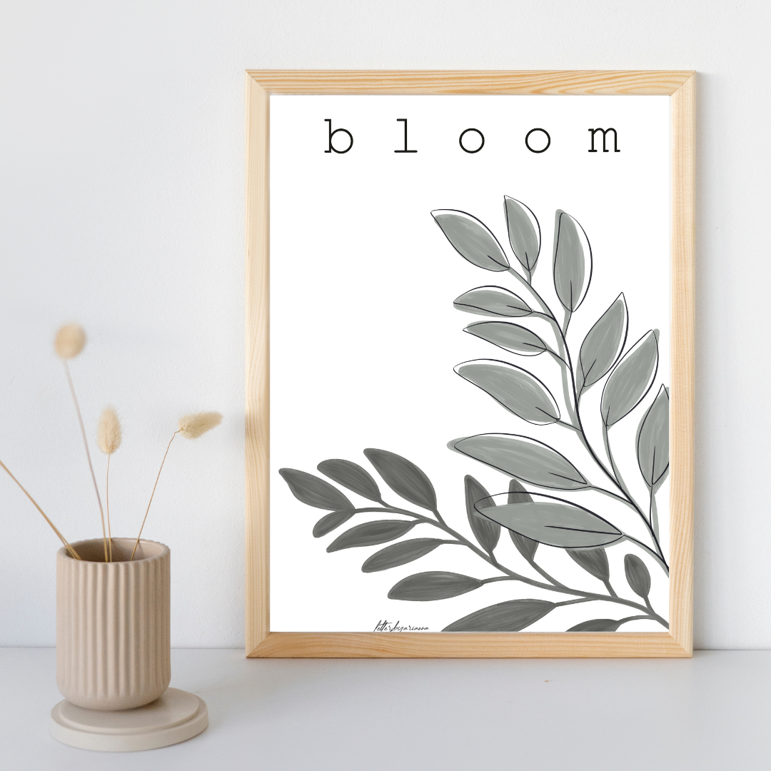 Bloom w/Leaves - Print
