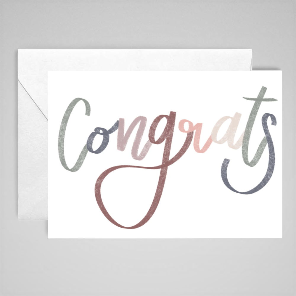 Congrats Card (rainbow) - Greeting Card