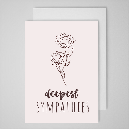 Deepest Sympathy (rose) - Greeting Card