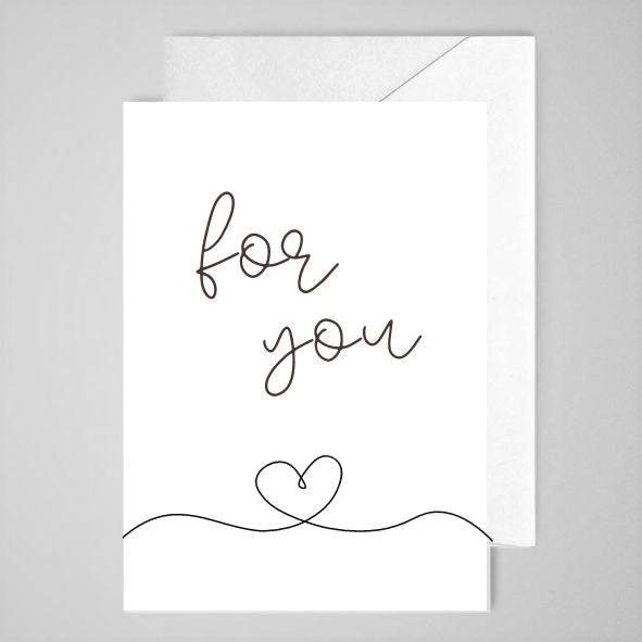 For You (heart) - Greeting Card