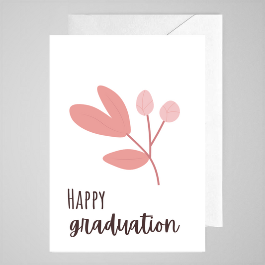 Happy Graduation (pink) - Greeting Card