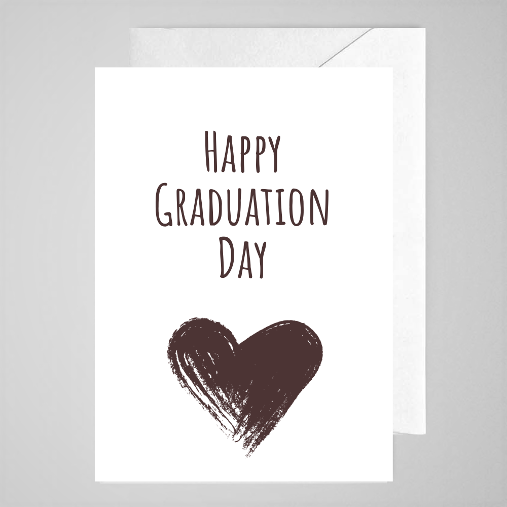 Happy Graduation Day (heart) - Greeting Card