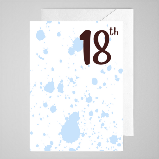 18th (blue) - Greeting Card