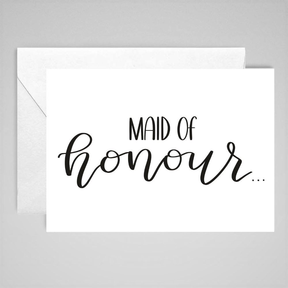 Maid of Honour... (drawn) - Greeting Card