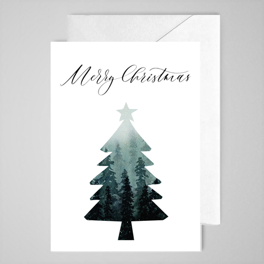 Merry Christmas (WC tree) - Greeting Card