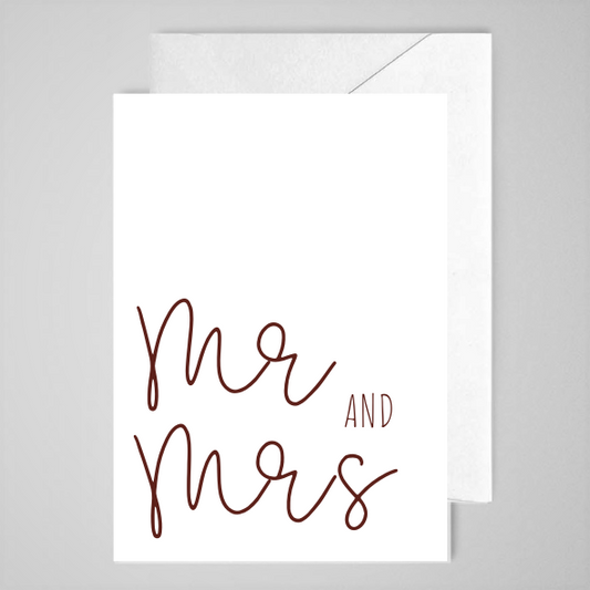Mr and Mrs (dark) - Greeting Card