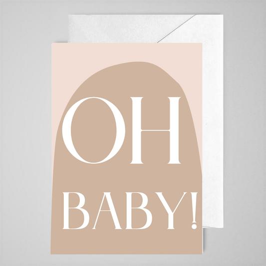 Oh Baby (pink) - Greeting Card