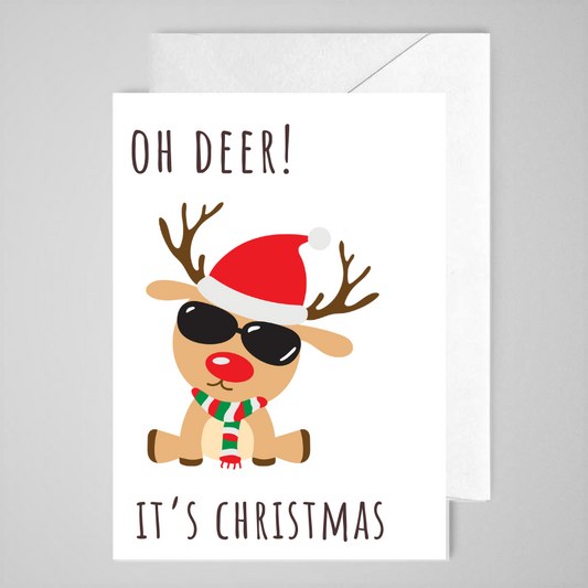 Oh Deer! It's Christmas - Greeting Card