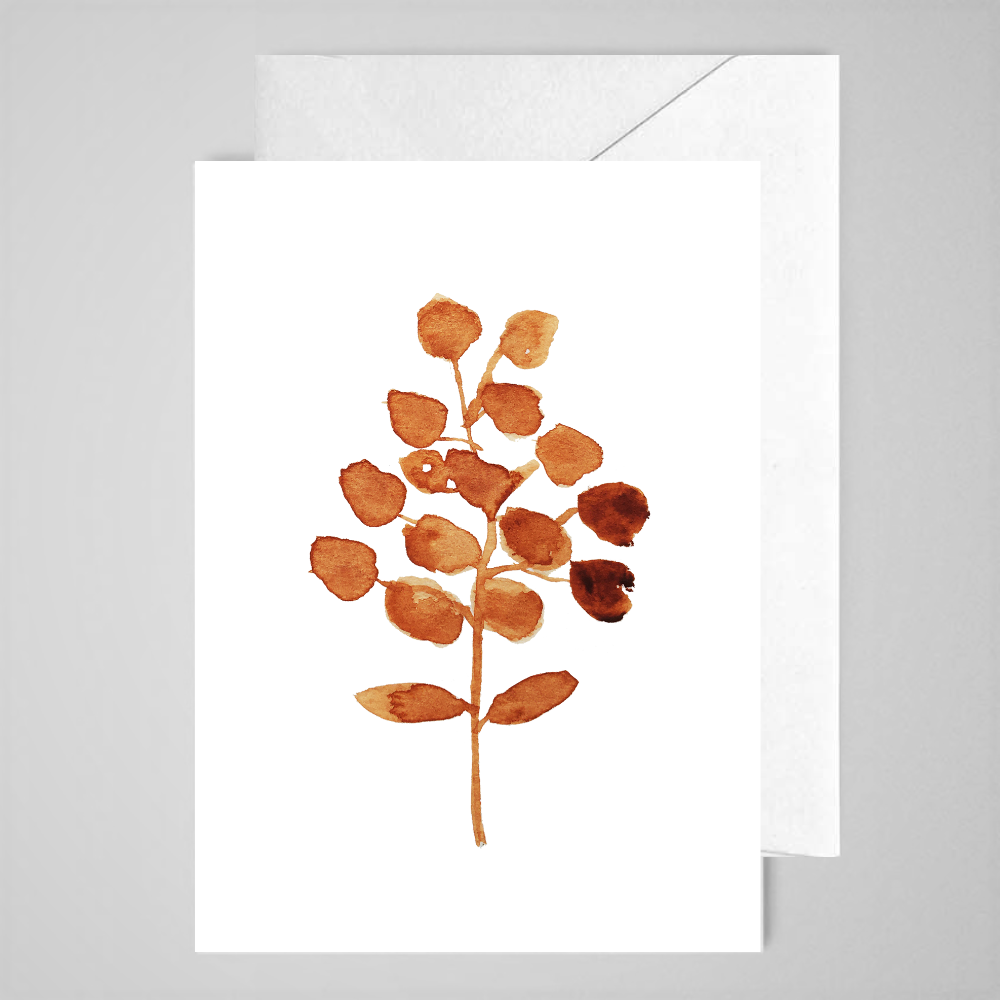 Orange WC (plain) - Greeting Card