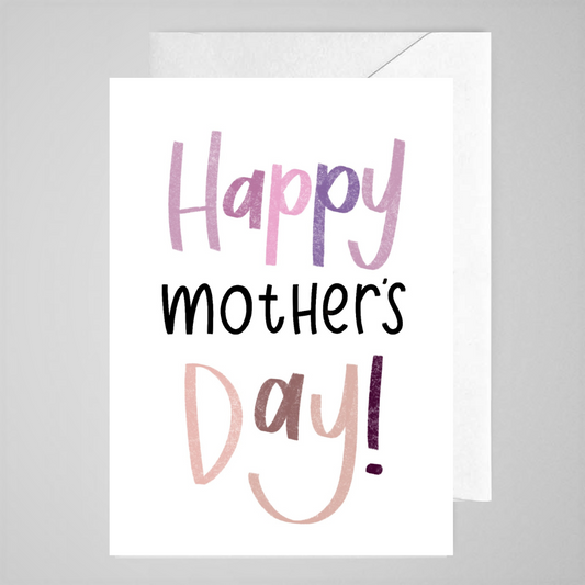 Happy Mother's Day (pink rainbow) - Greeting Card