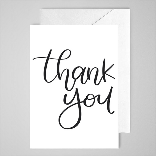 Thankyou Card (B&W) - Greeting Card