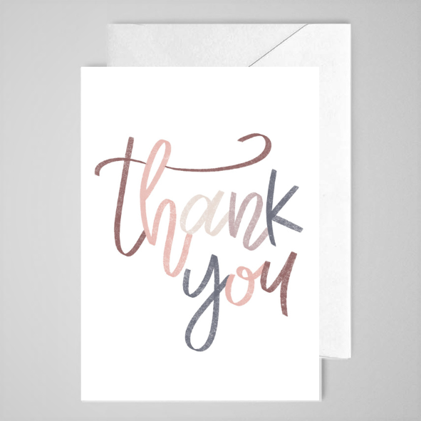 Thankyou Card (rainbow) - Greeting Card