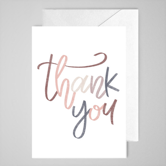 Thankyou Card (rainbow) - Greeting Card