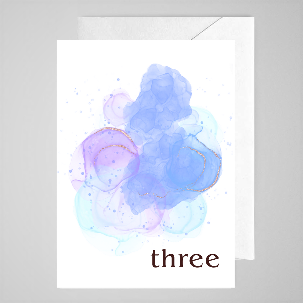 Three (3rd) - Greeting Card