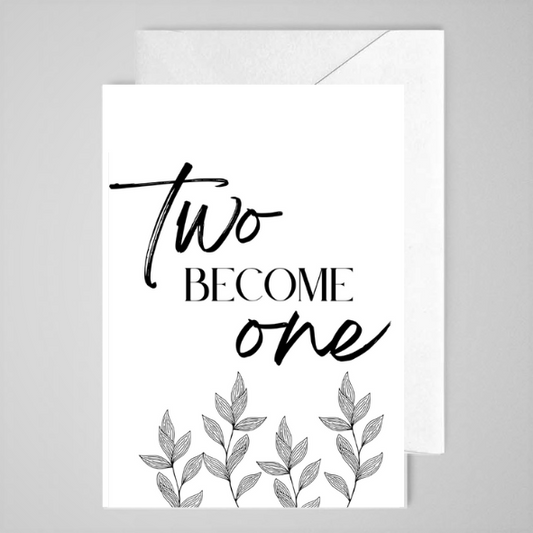 Two Become One - Greeting Card