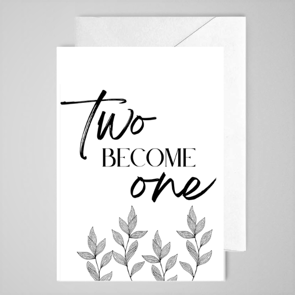 Two Become One - Greeting Card