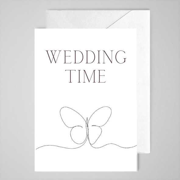 Wedding Time (butterfly) - Greeting Card