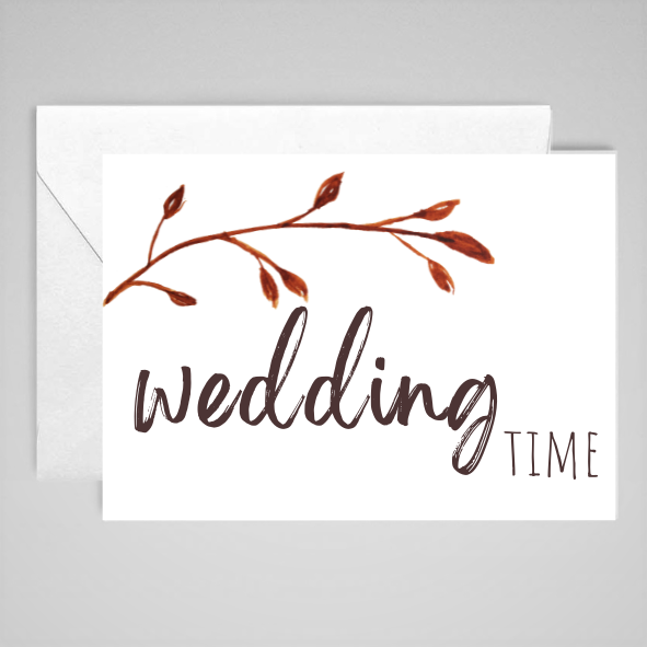 Wedding Time (leaf) - Greeting Card