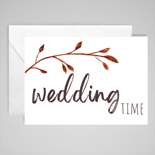 Wedding Time (leaf) - Greeting Card
